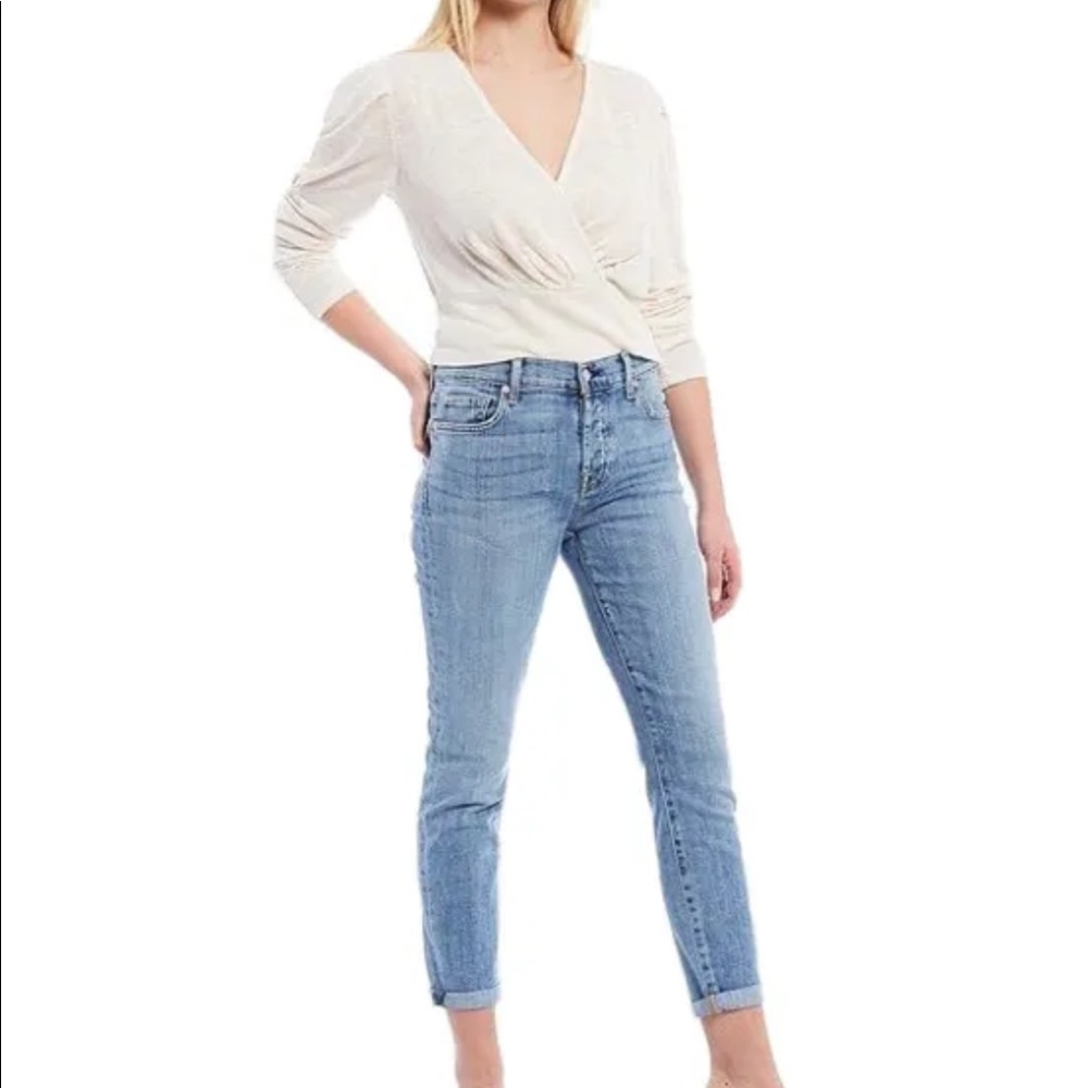7 FOR ALL MANKIND “JOSEFINA CROP BOYFRIEND" Mid-Rise Jeans In "FILLMORE"